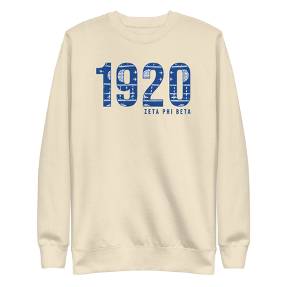 Zeta Phi Beta 1920 crewneck sweatshirt with Ankara print