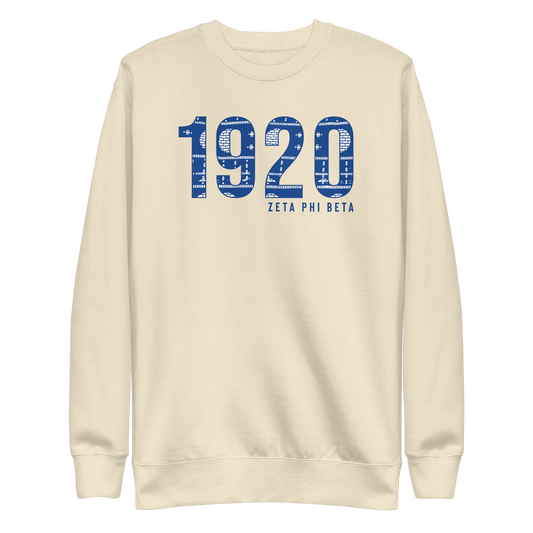 Zeta Phi Beta 1920 crewneck sweatshirt with Ankara print