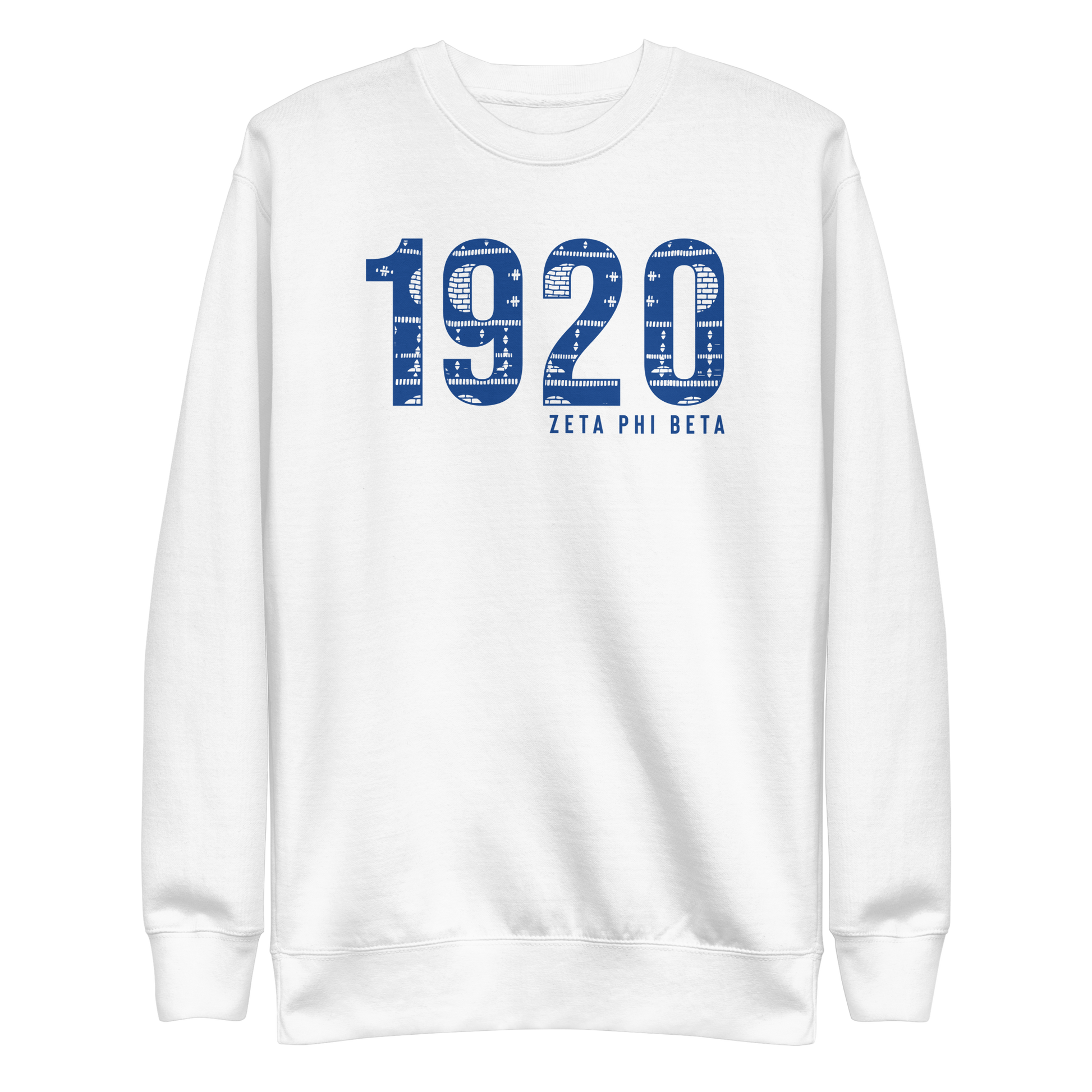 Zeta Phi Beta 1920 crewneck sweatshirt with Ankara design