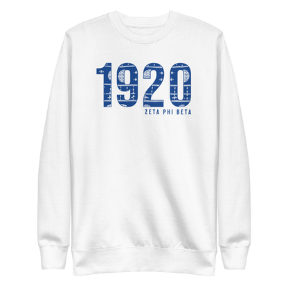 Zeta Phi Beta 1920 crewneck sweatshirt with Ankara design