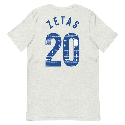 Ash Zeta Phi Beta tee featuring Ankara 20 design on the back