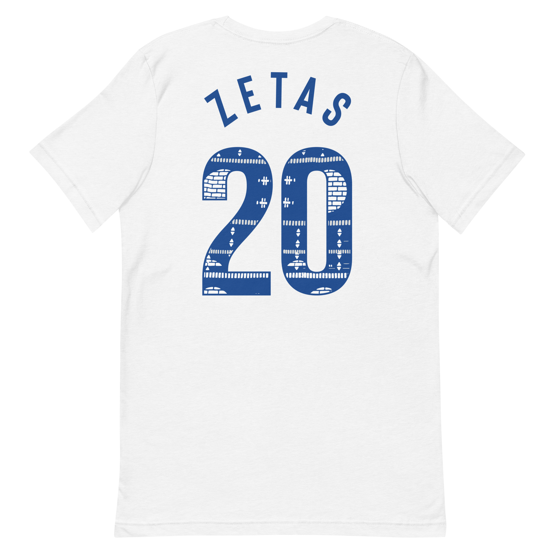 Zeta Phi Beta Ankara 20 design printed on the back of white tee