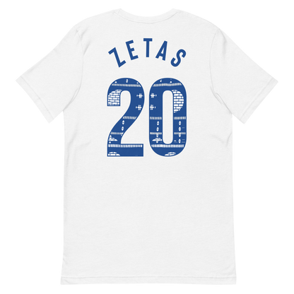 Zeta Phi Beta Ankara 20 design printed on the back of white tee