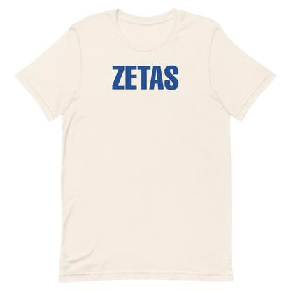 Zeta Phi Beta ZETAS design on vintage white premium cotton tee